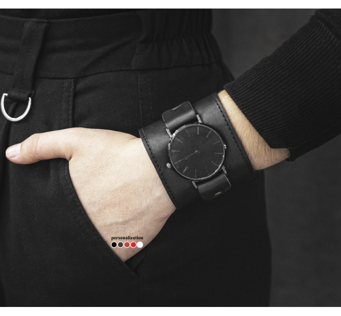 Leather watch band for men or women, code 5363st