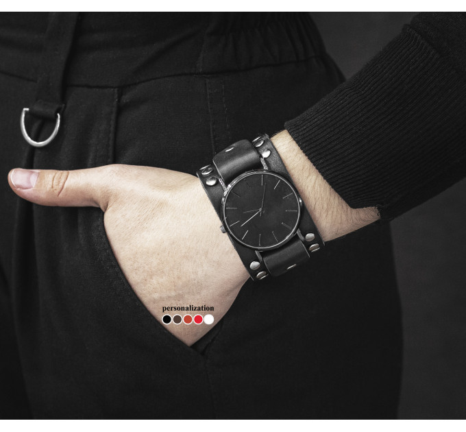 Leather watch band for men or women, code 5364