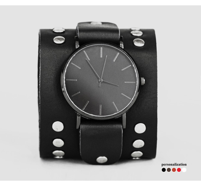 Leather watch band for men or women, code 5365