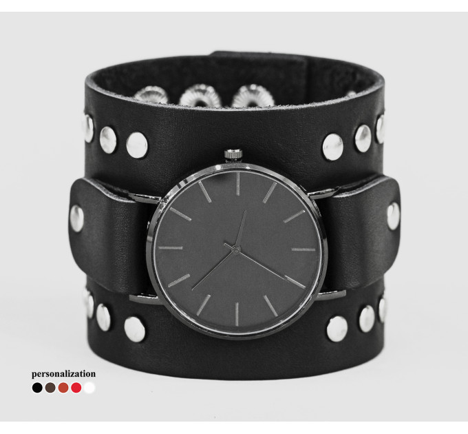 Leather watch band for men or women, code 5365