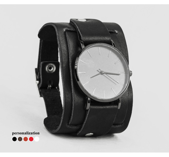 Leather watch band for men or women, code 5400