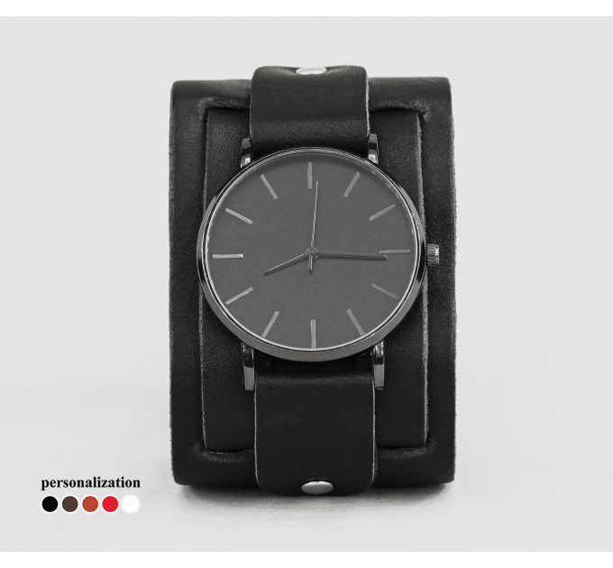 Leather watch band for men or women, code 5400