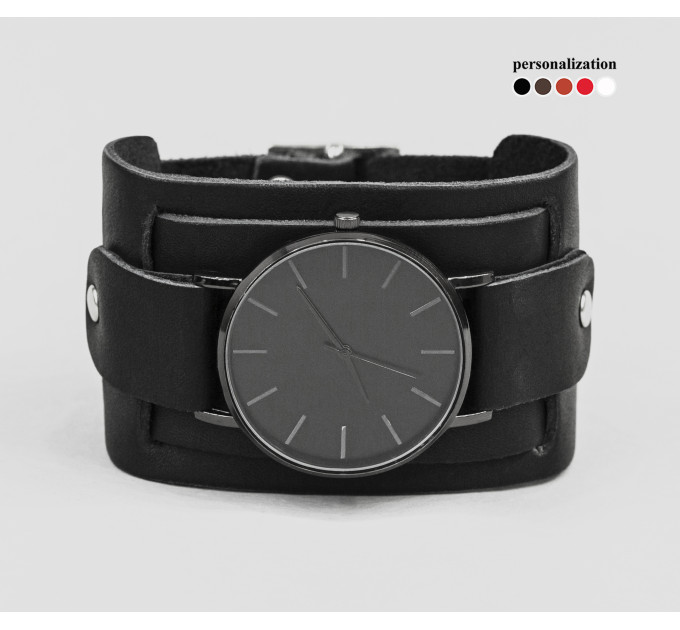 Leather watch band for men or women, code 5400