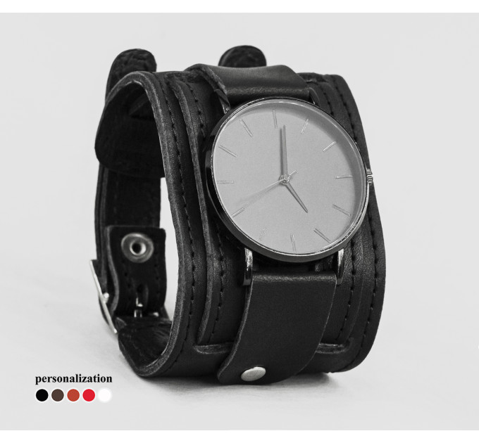 Leather watch band for men or women, code 5400st