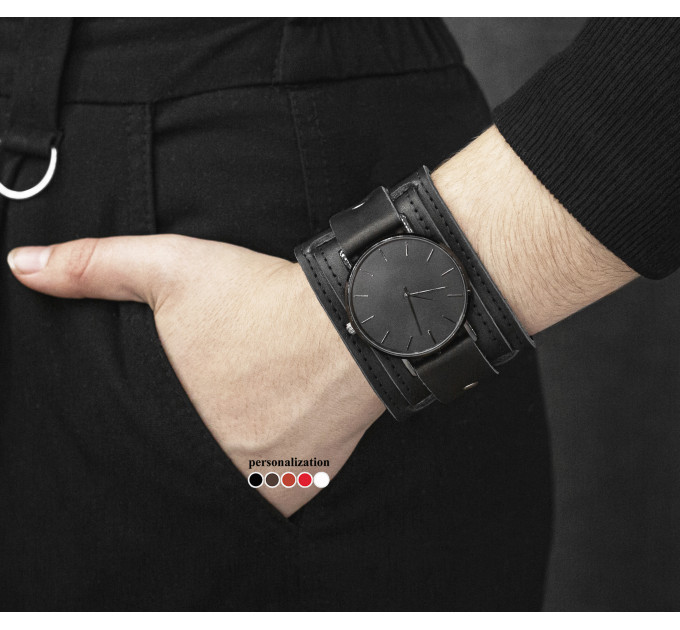 Leather watch band for men or women, code 5400st