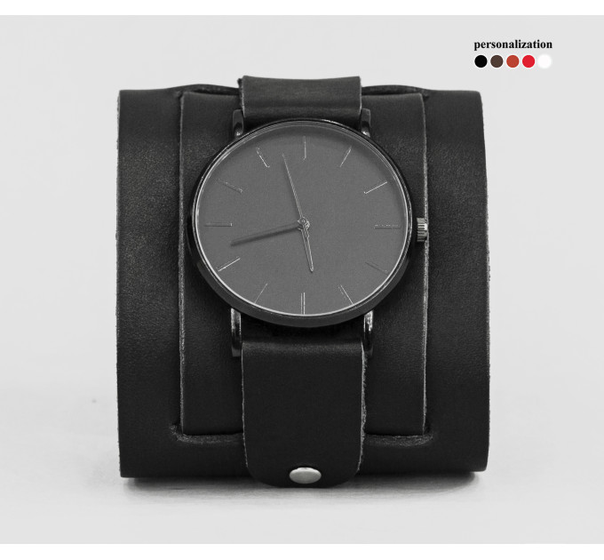 Leather watch band for men or women, code 5410