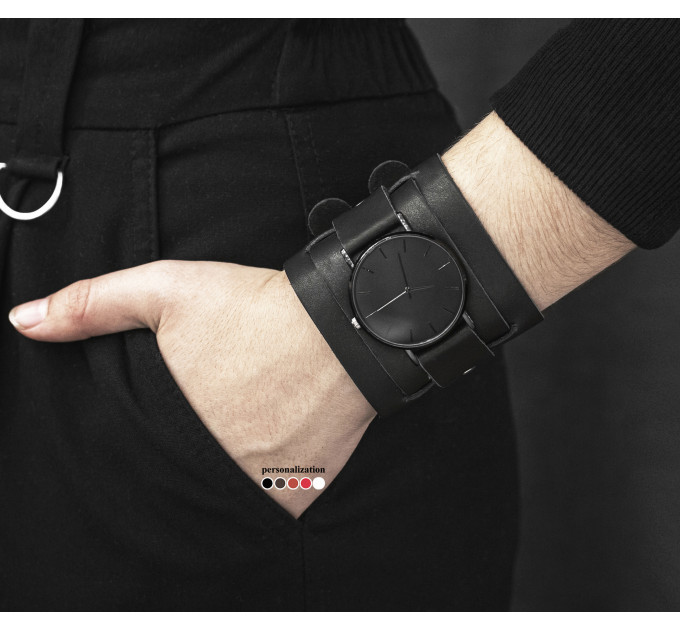 Leather watch band for men or women, code 5410