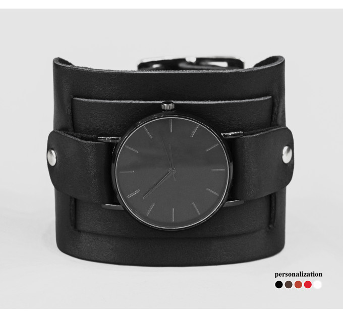 Leather watch band for men or women, code 5411