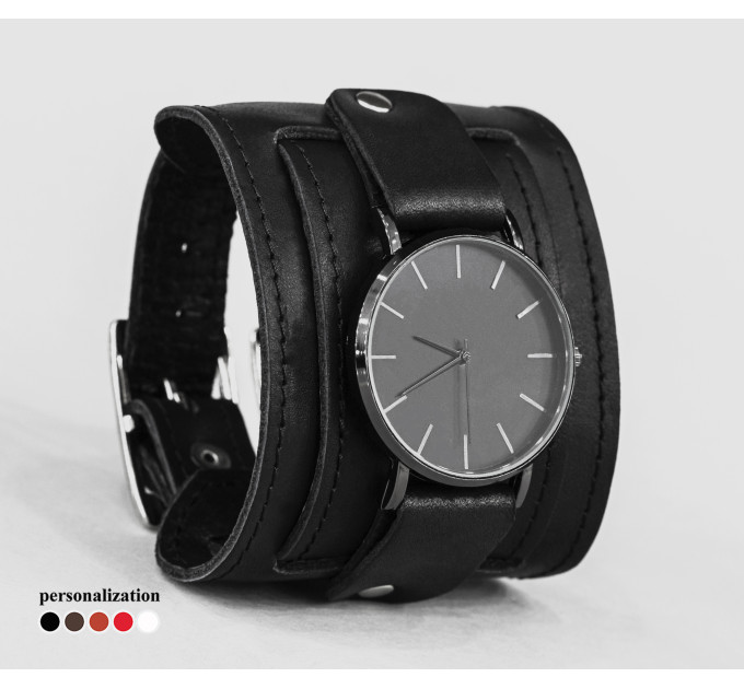 Leather watch band for men or women, code 5411st