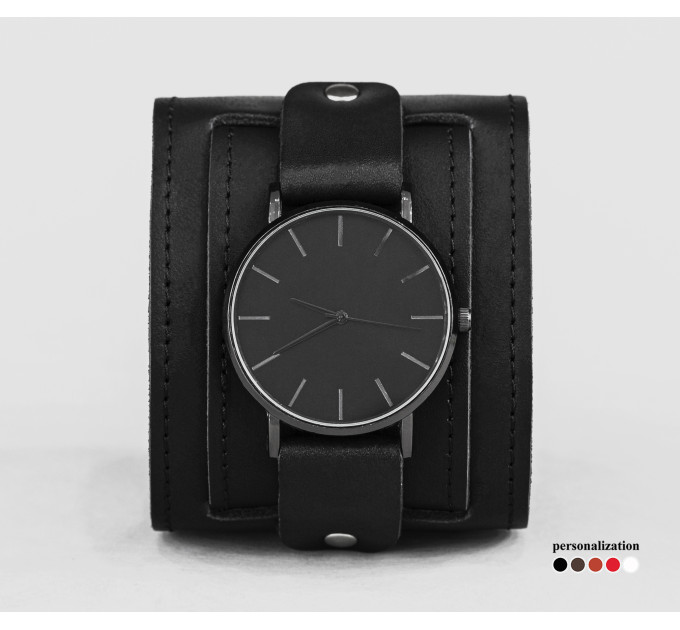 Leather watch band for men or women, code 5411st