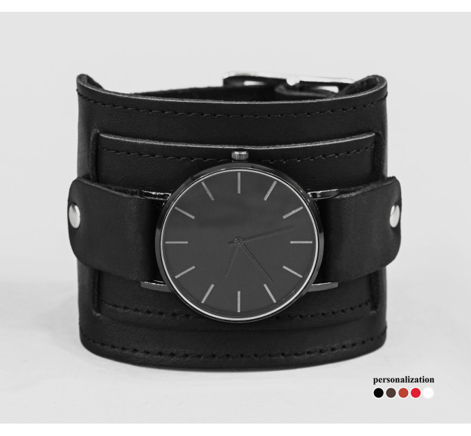 Leather watch band for men or women, code 5411st