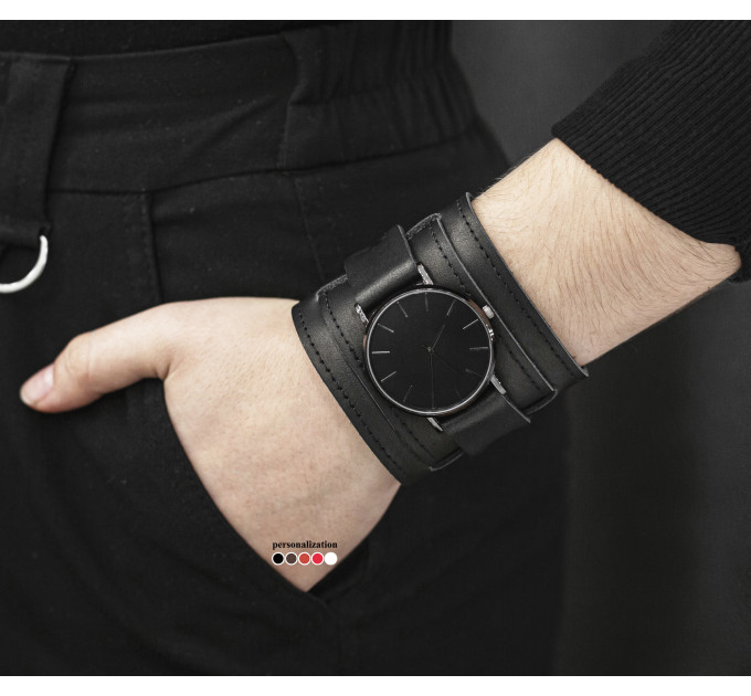 Leather watch band for men or women, code 5411st