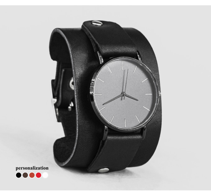 Leather watch band for men or women, code 5500