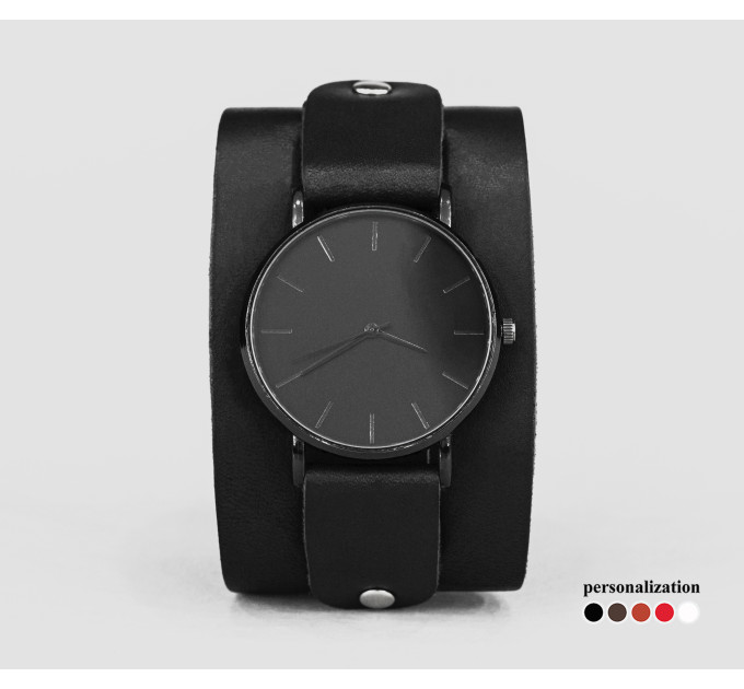 Leather watch band for men or women, code 5500