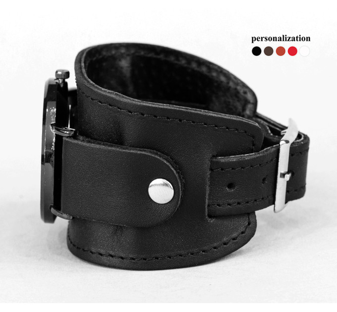 Leather watch band for men or women, code 5500st