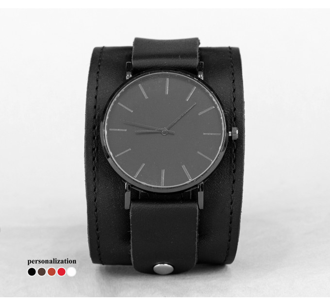 Leather watch band for men or women, code 5500st