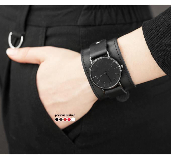 Leather watch band for men or women, code 5500st