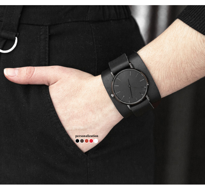 Leather watch band for men or women, code 5530