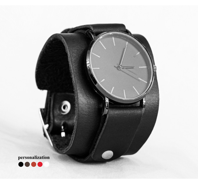 Leather watch band for men or women, code 5540