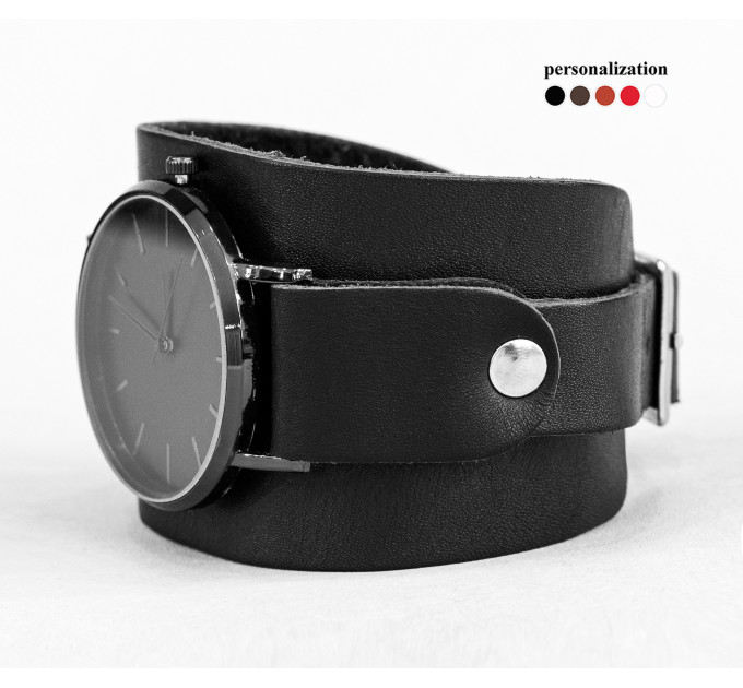 Leather watch band for men or women, code 5540