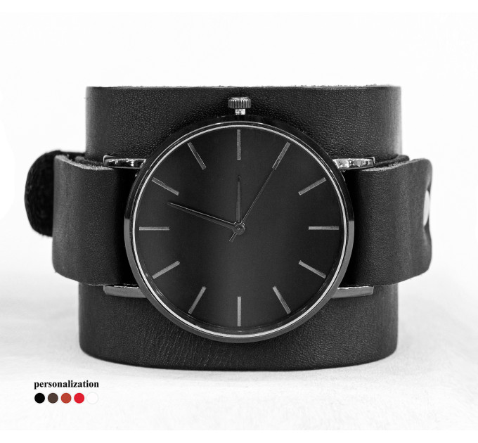 Leather watch band for men or women, code 5540
