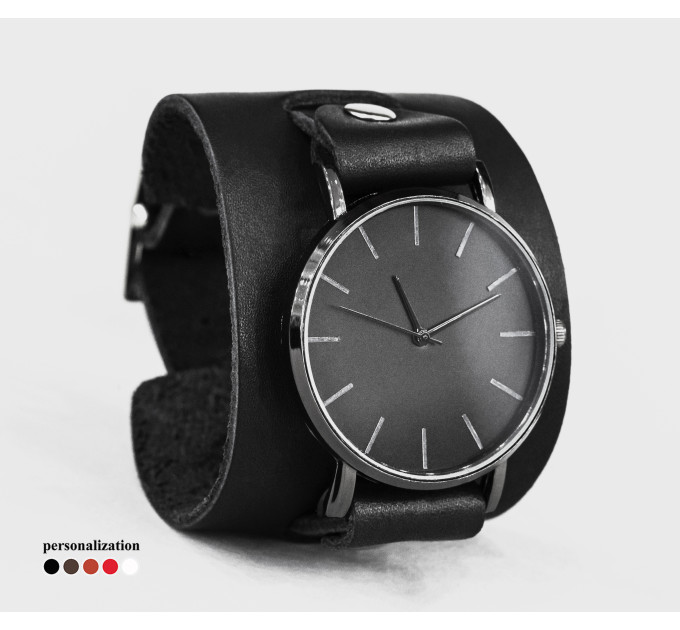 Leather watch band for men or women, code 5550