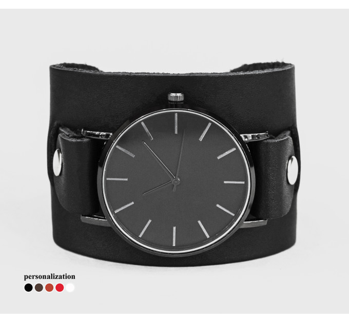 Leather watch band for men or women, code 5550