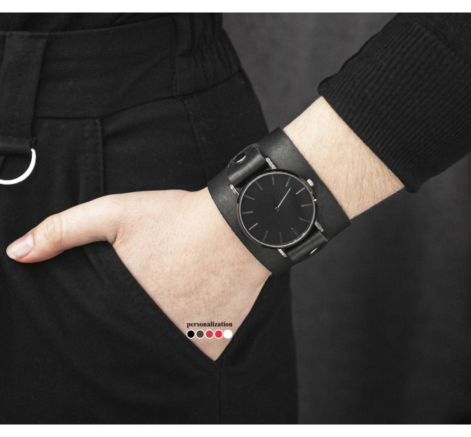 Leather watch band for men or women, code 5550