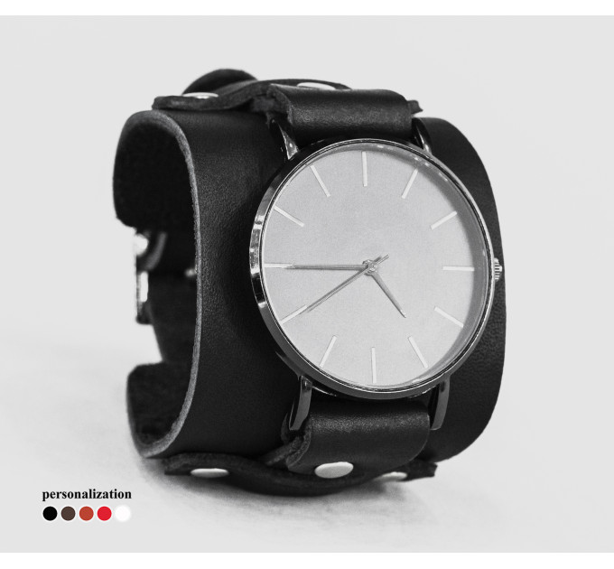 Leather watch band for men or women, code 5552