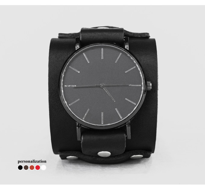 Leather watch band for men or women, code 5552