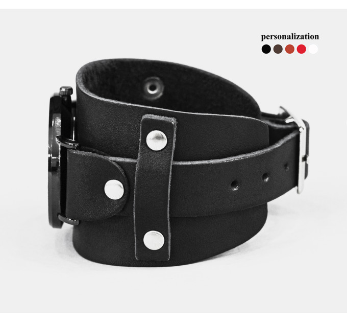 Leather watch band for men or women, code 5552