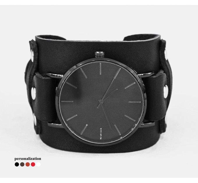 Leather watch band for men or women, code 5552