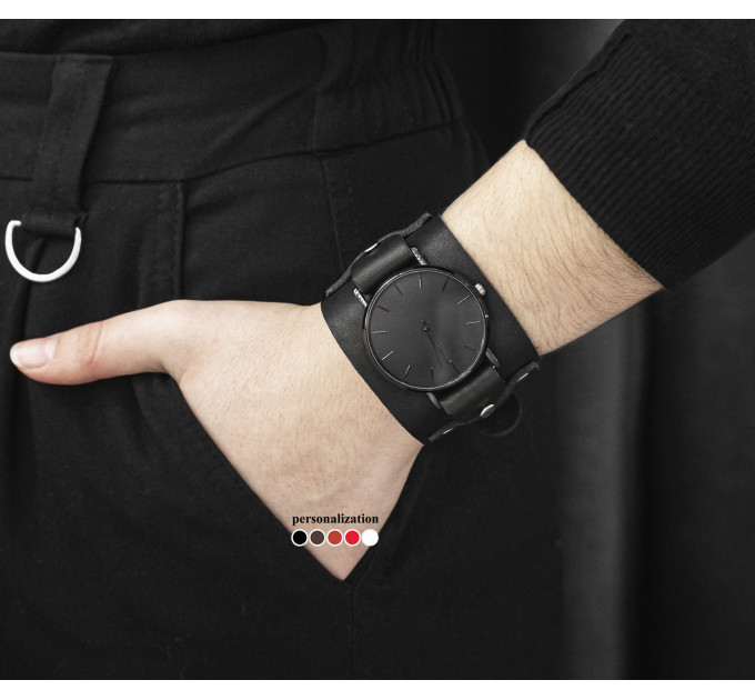 Leather watch band for men or women, code 5552