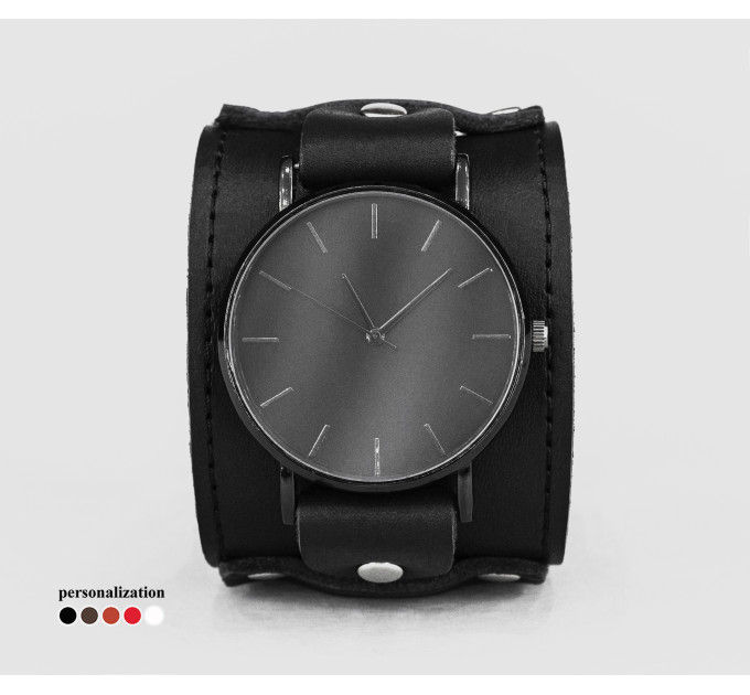 Leather watch band for men or women, code 5552st