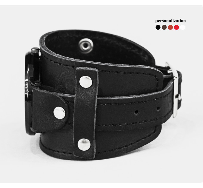 Leather watch band for men or women, code 5552st