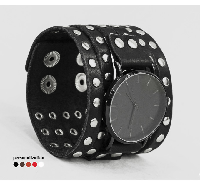 Leather watch band for men or women, code 5600