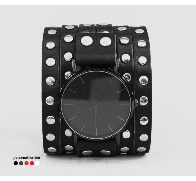 Leather watch band for men or women, code 5600