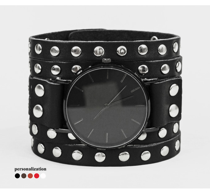 Leather watch band for men or women, code 5600