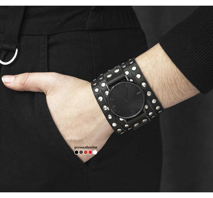 Leather watch band for men or women, code 5600