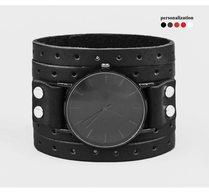 Leather watch band for men or women, code 5601
