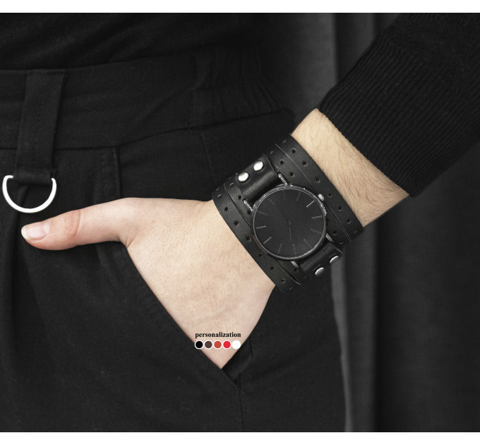 Leather watch band for men or women, code 5601