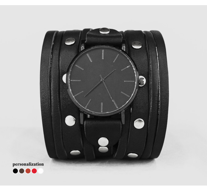 Leather watch band for men or women, code 5604