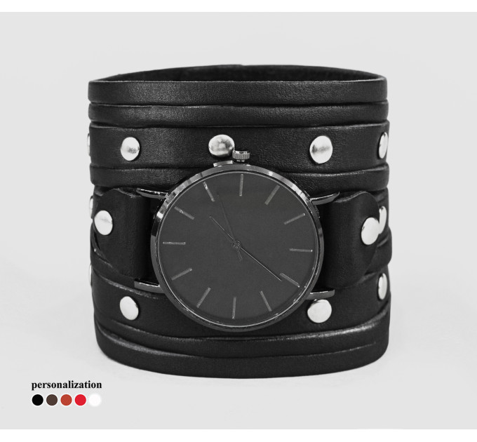 Leather watch band for men or women, code 5604