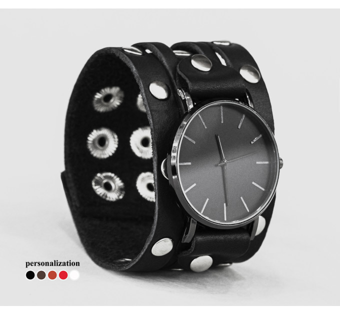 Leather watch band for men or women, code 5606