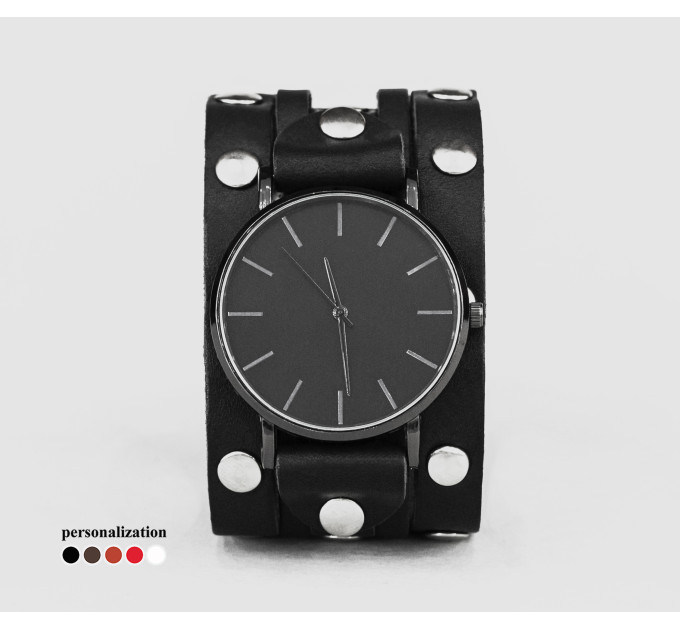 Leather watch band for men or women, code 5606