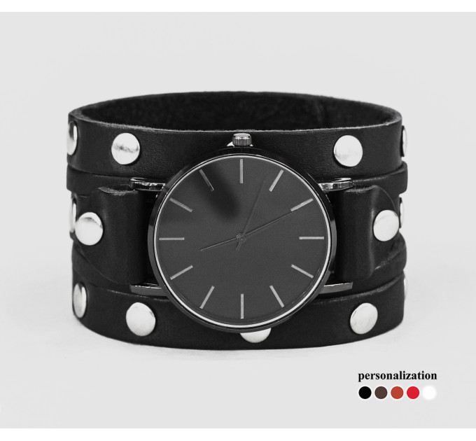 Leather watch band for men or women, code 5606