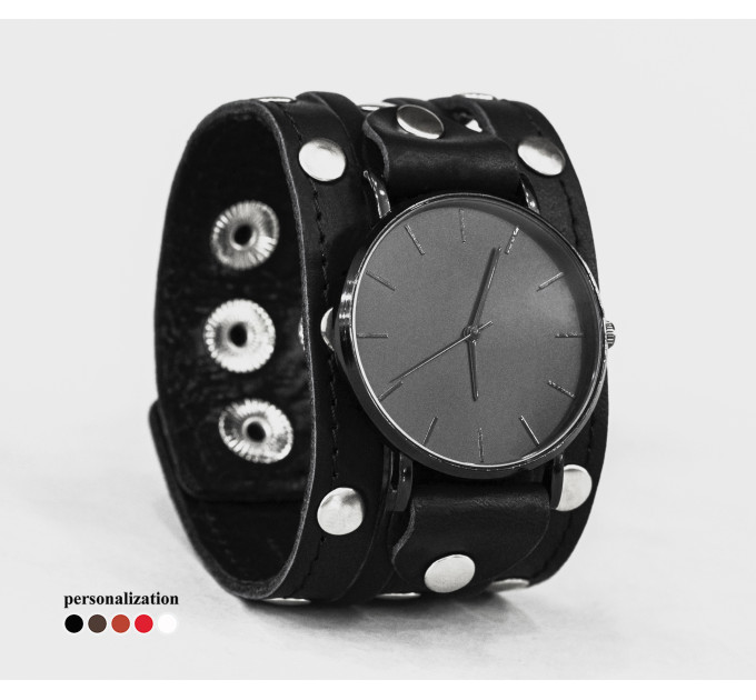 Leather watch band for men or women, code 5606st