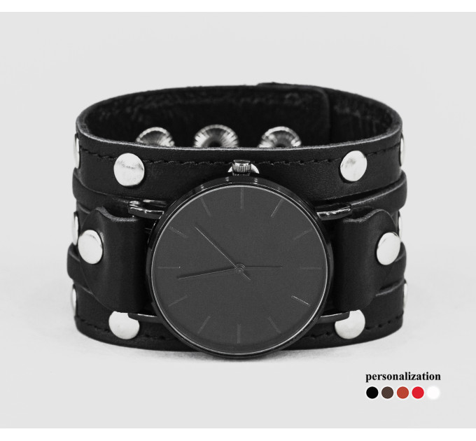 Leather watch band for men or women, code 5606st
