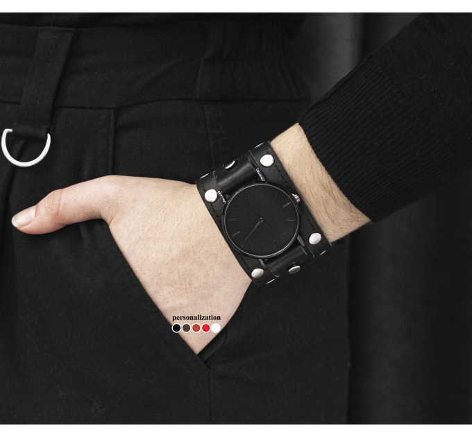 Leather watch band for men or women, code 5606st