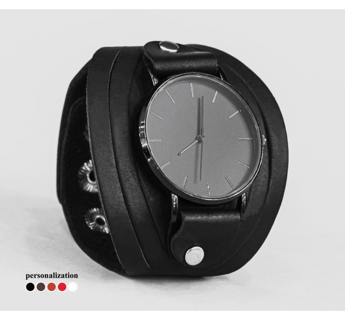 Leather watch band for men or women, code 5608